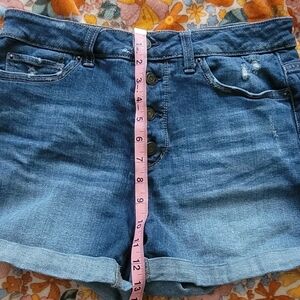 Time and Tru Dark Blue Jean Denim Shorts Size 8